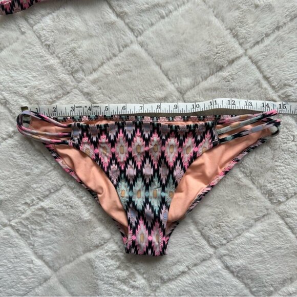 Victoria's Secret | "Warm Ikat Foil" The Wrap Halter & Strappy Cheeky Bikini Set - Picture 13 of 16